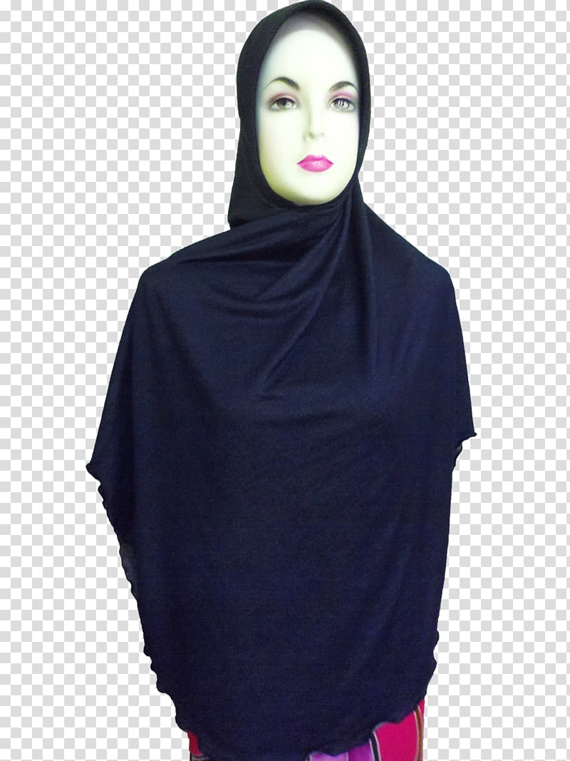 Outerwear Neck Scarf Sleeve Electric Blue, tudung transparent background PNG clipart