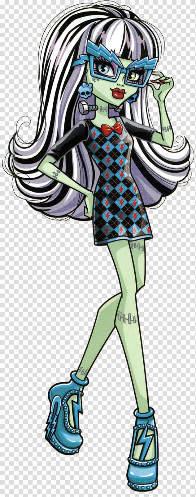 Frankie Stein Monster High Basic Doll Frankie Monster High Basic Doll Frankie Ever After High, doll transparent background PNG clipart