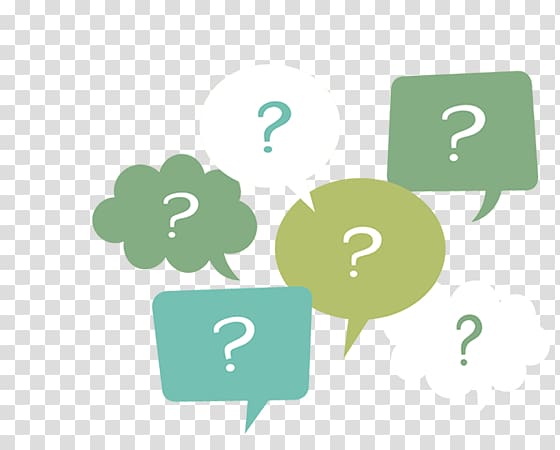 green and white conversation boxes , Green Wave 106.5 FM Question, questions and answers transparent background PNG clipart
