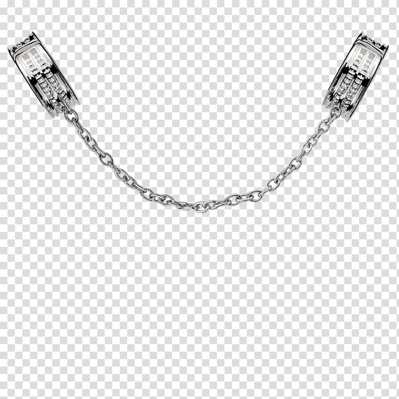 Earring Charms & Pendants Jewellery Necklace Charm bracelet, silver chain transparent background PNG clipart