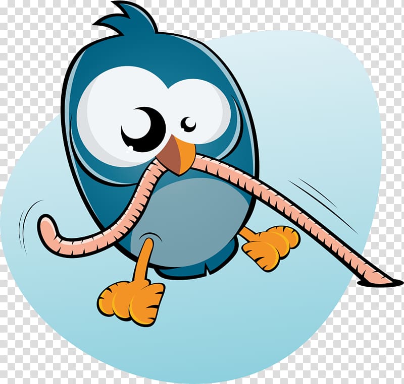 Worm Bird , early spring transparent background PNG clipart
