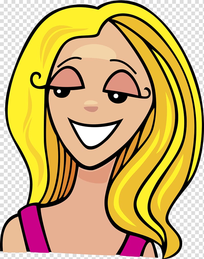 Blond Girl , Blonde Hair Cartoon Characters transparent background PNG clipart