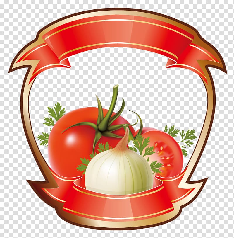 Tomato juice Label Ketchup, elements fruits and vegetables transparent background PNG clipart