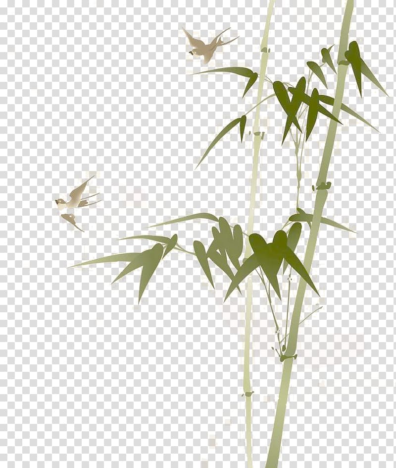 hand-painted bamboo bamboo leaves silhouettes transparent background PNG clipart