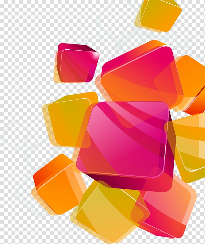 Rectangle Cube, Colorful cube transparent background PNG clipart