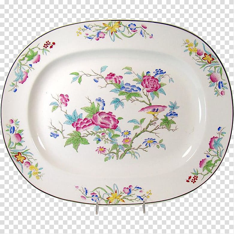 Tableware Porcelain Plate Ceramic Platter, hand-painted birds transparent background PNG clipart