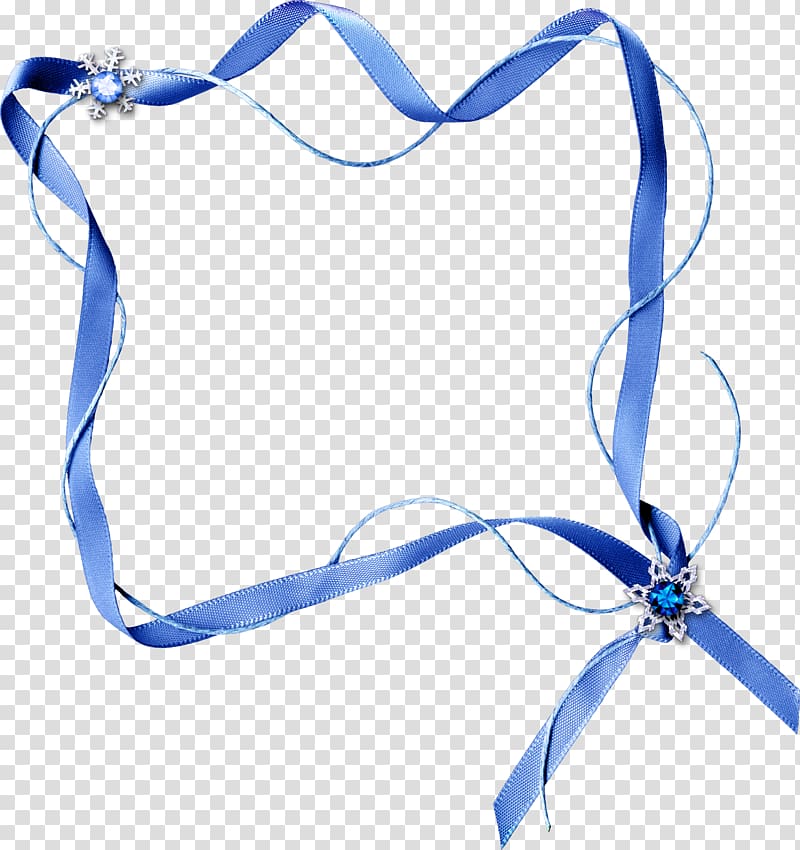 Blue Drawing Ribbon, Floating blue ribbon transparent background PNG clipart