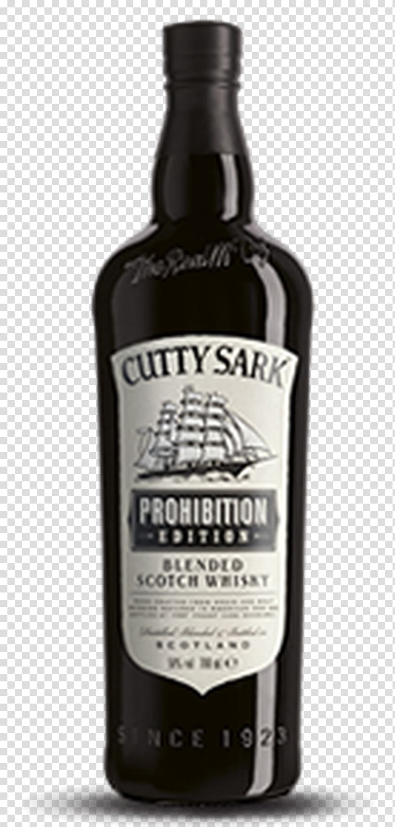 Cutty Sark Scotch whisky Blended whiskey Prohibition in the United States, bottle transparent background PNG clipart