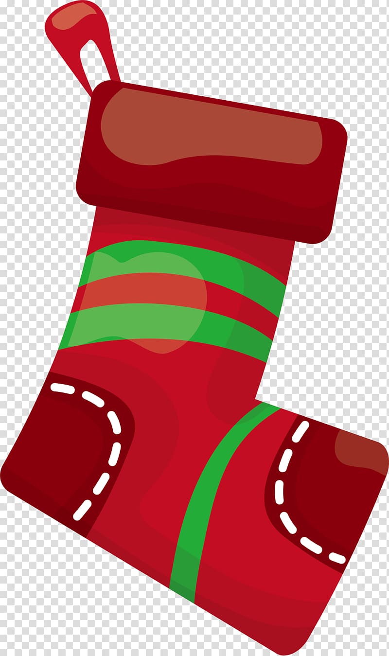 Christmas ing Sock , Christmas red socks transparent background PNG clipart