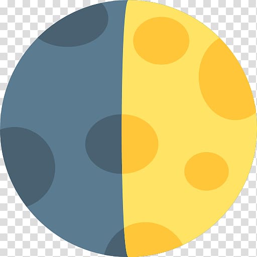 Emoji Eerste kwartier Moon Lunar phase Laatste kwartier, Emoji transparent background PNG clipart