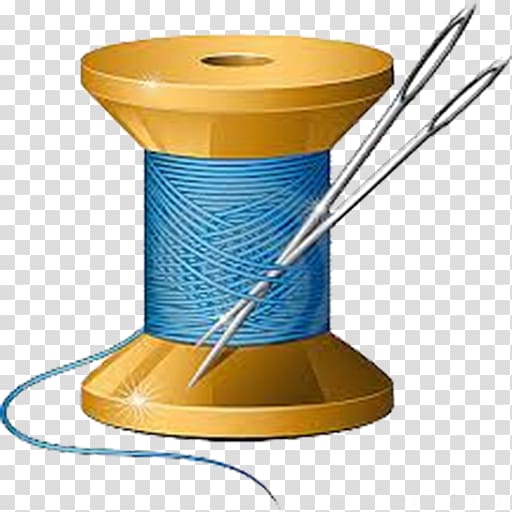 Hand-Sewing Needles Thread Bobbin, needle and thread transparent background PNG clipart