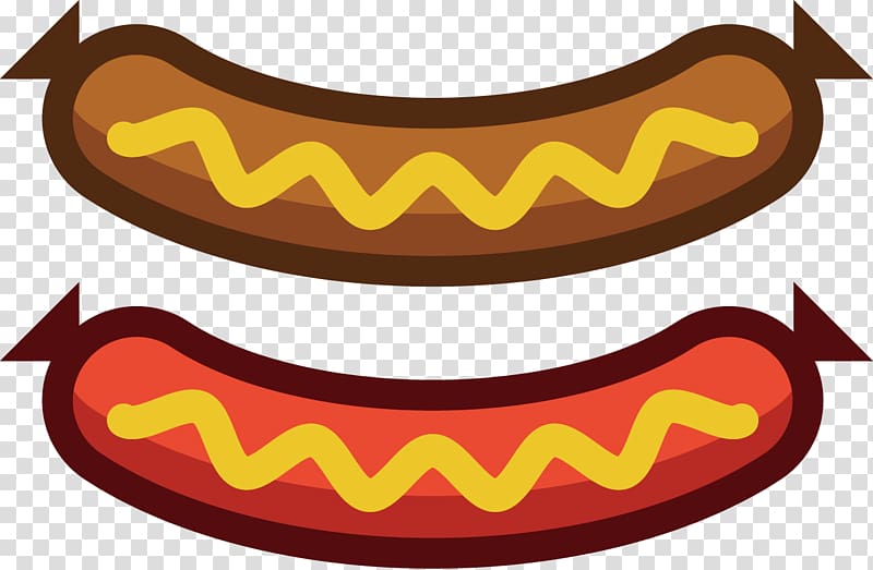 Hot dog Hamburger Sausage Illustration, Creative cartoon hot dog transparent background PNG clipart