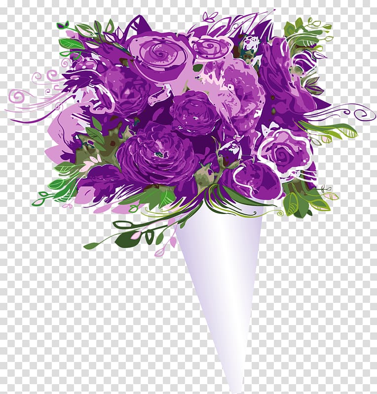 Flower bouquet Illustration, Purple peony transparent background PNG clipart