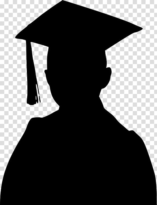 Brewbaker Technology Magnet High School Graduation ceremony Square academic cap Academic degree, Silhouette transparent background PNG clipart