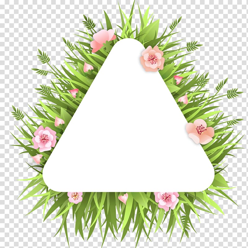 International Women\'s Day Flower, Creative Floral Triangle label material transparent background PNG clipart