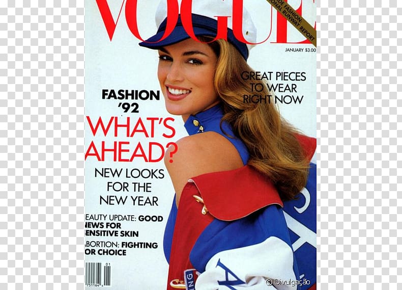 Cindy Crawford Supermodel Magazine Vogue, model transparent background PNG clipart