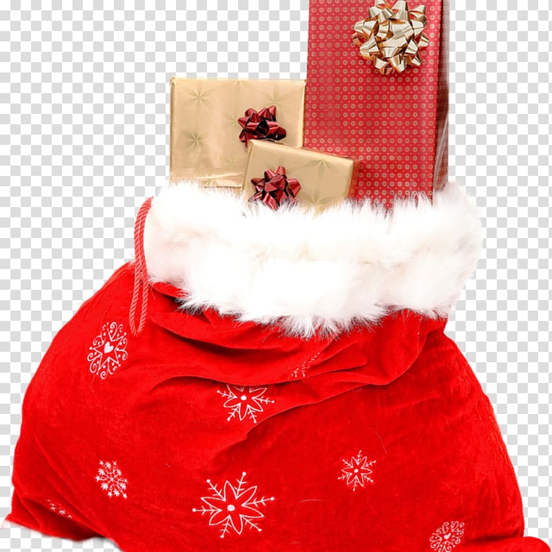 Santa Claus Ded Moroz Christmas Gift, sack transparent background PNG clipart