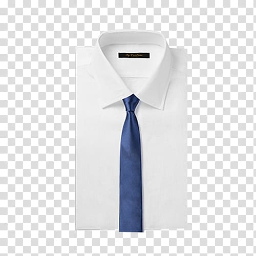 Dress shirt Sleeve Brand, Blue silk dress collar transparent background PNG clipart