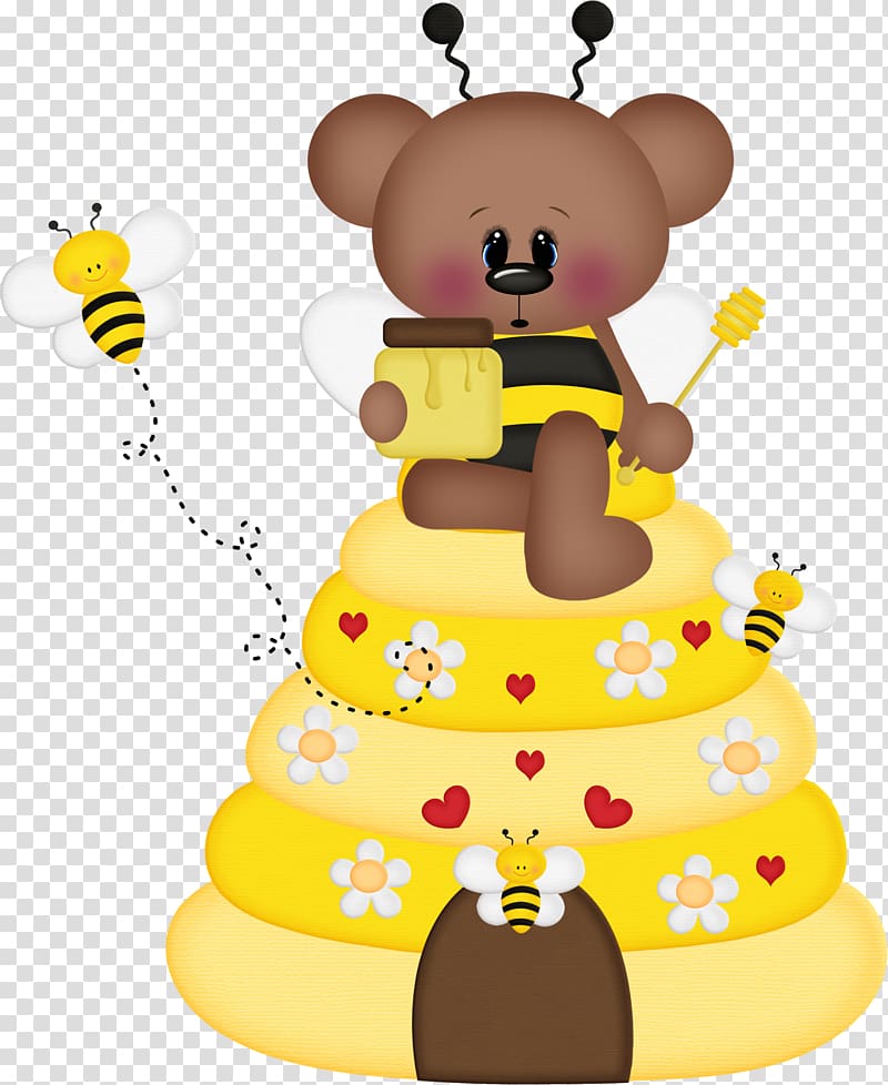 Bee Bear Insect Drawing, bee transparent background PNG clipart