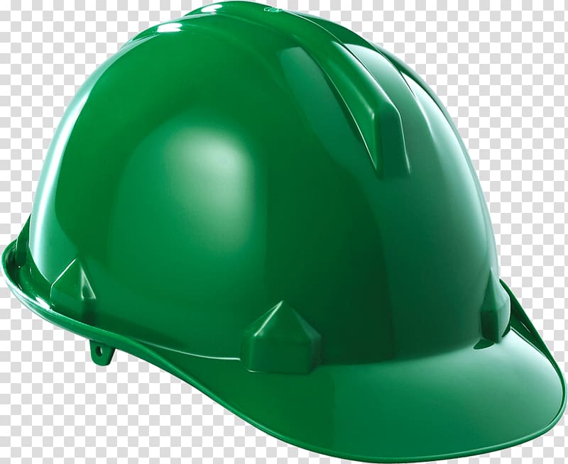 Helmet Hard Hats Personal protective equipment Green White, safety hat transparent background PNG clipart