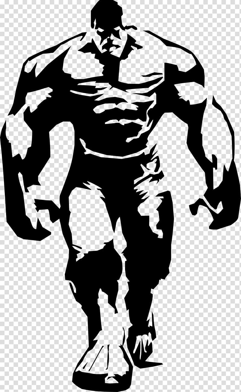 Hulk Silhouette Stencil Airbrush Painting, Hulk transparent background PNG clipart