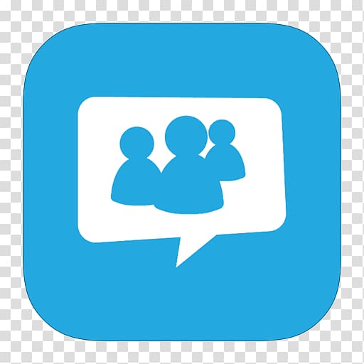 group chat logo, blue area text symbol, MetroUI Apps Live Messenger Alt 2 transparent background PNG clipart