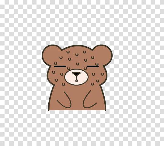 Perspiration Sticker Embarrassment Skin, Cartoon bear transparent background PNG clipart