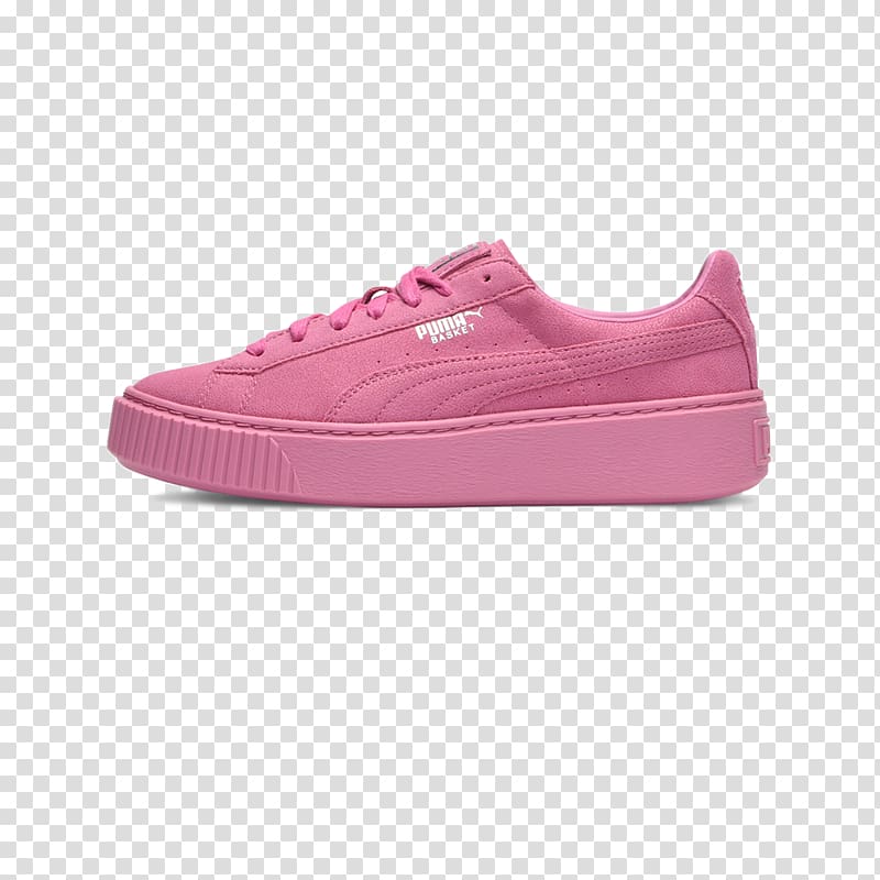 Sports shoes Puma Basket Platform Reset Wmn´s Prism Pink-Prism Pink Skate shoe, Pink Puma Shoes for Women 8 transparent background PNG clipart