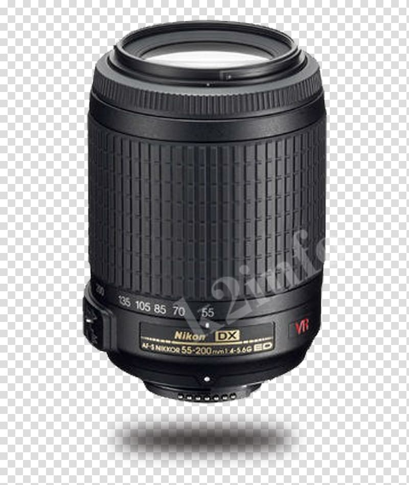 Nikon AF-S DX Zoom-Nikkor 55-200mm f/4-5.6G Nikon D5300 Nikon AF-S DX Nikkor 35mm f/1.8G Camera lens, wide angle transparent background PNG clipart