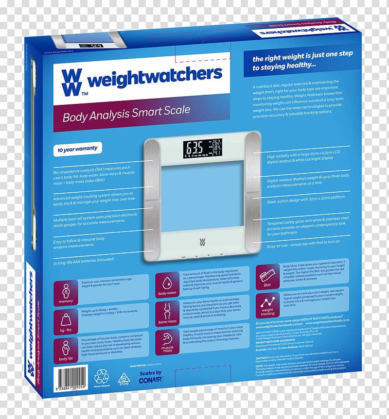 Weight Watchers Body composition Measuring Scales Human body, flatlay transparent background PNG clipart