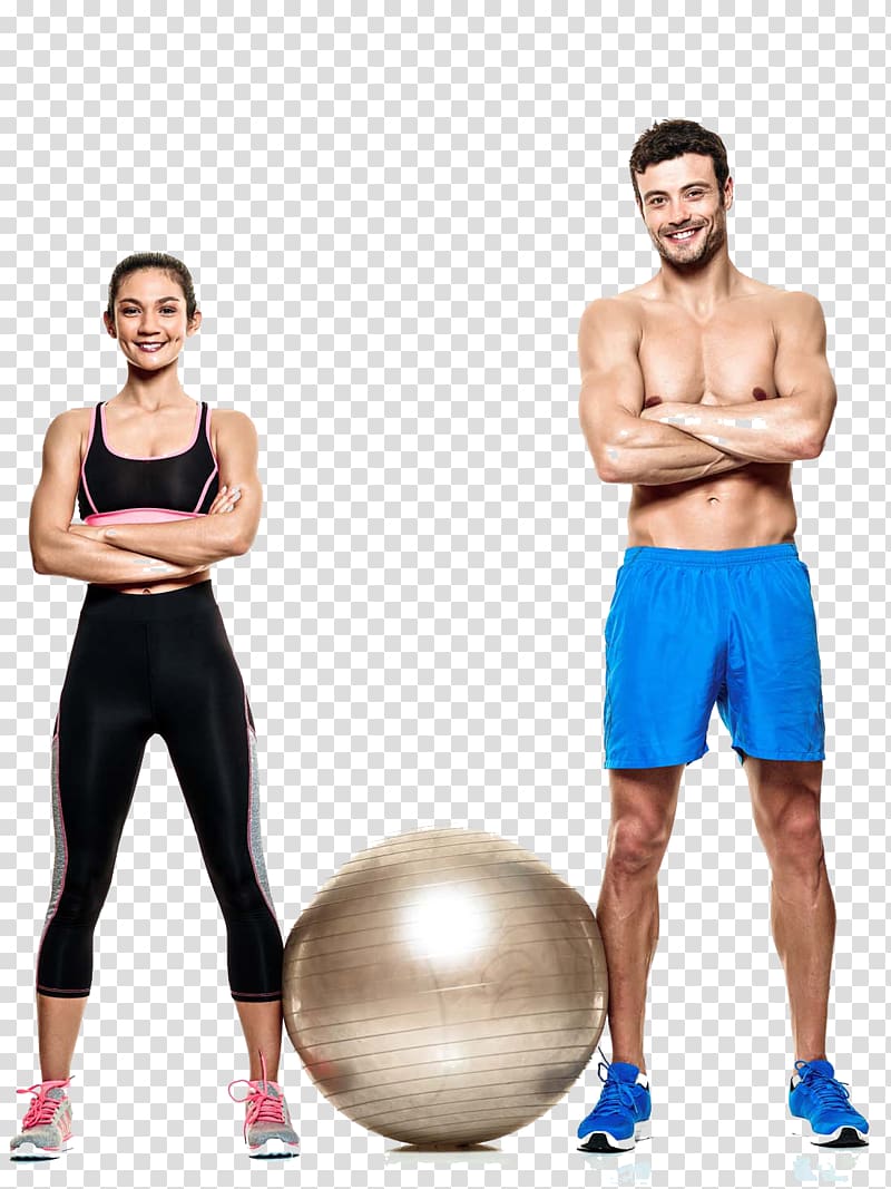 Man and woman personal trainers in the gym. Stock Photo by