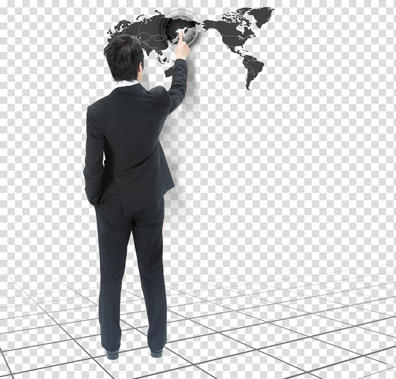 World map Illustration, Man finger map transparent background PNG clipart