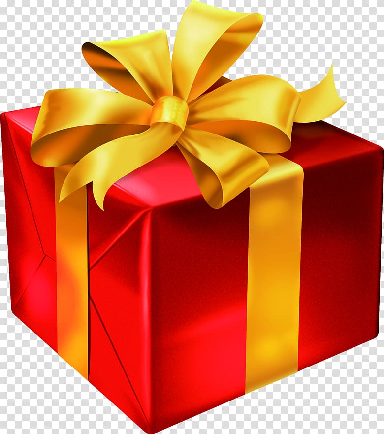 opened red gift box gold ribbon transparent background PNG clipart