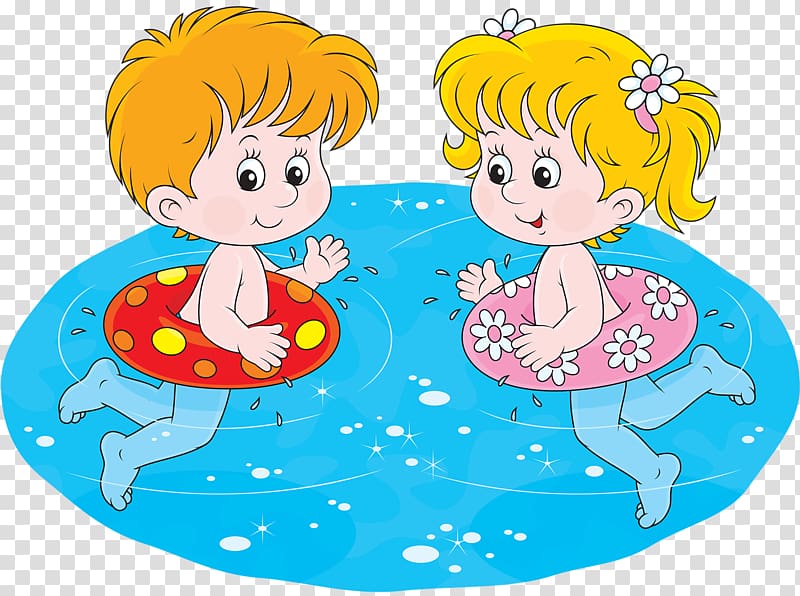 Child Cartoon Play Illustration, Swimming child transparent background PNG clipart