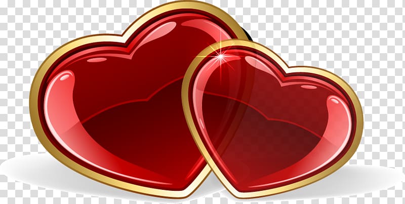 Love Heart Shape Vector Hd PNG Images, Double Heart Shape With