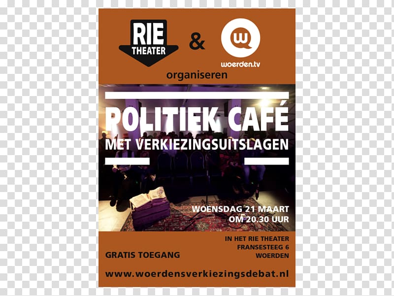 RIE theater Theatre Cultuur Lokaal Woerden Franse Steeg, Cafe poster transparent background PNG clipart