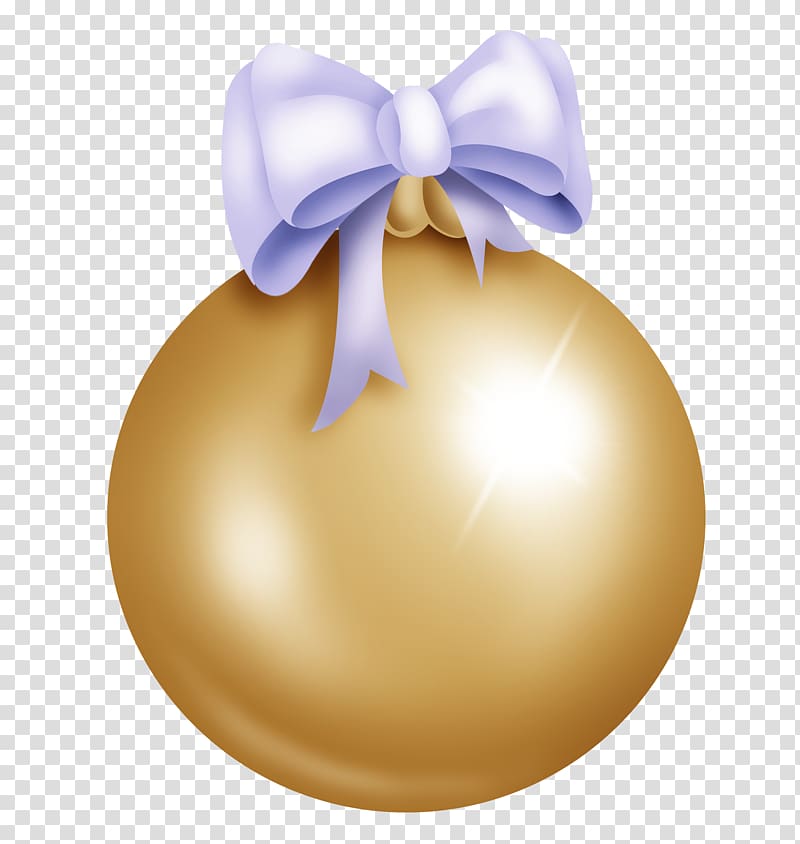 Christmas Ball Christmas ornament , Pearl bow transparent background PNG clipart