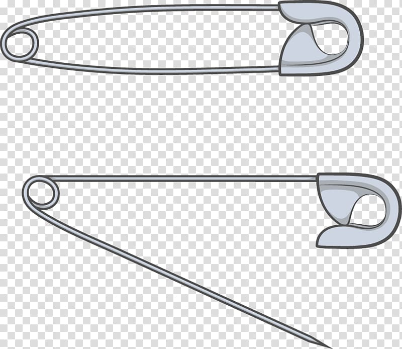Paper clip Safety pin, Pin lock pin transparent background PNG