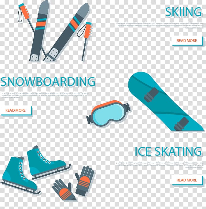 Winter sport Banner Ski, Three winter sports banners transparent background PNG clipart