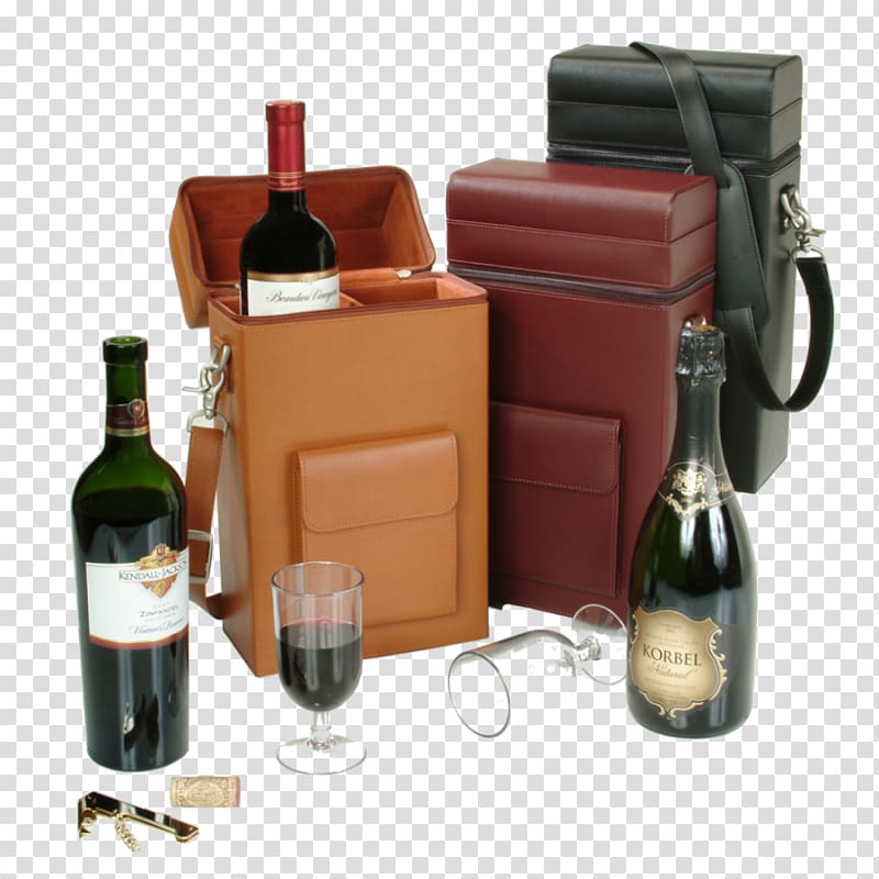 Wine cooler Bag Bottle Wine glass, genuine leather stools transparent background PNG clipart