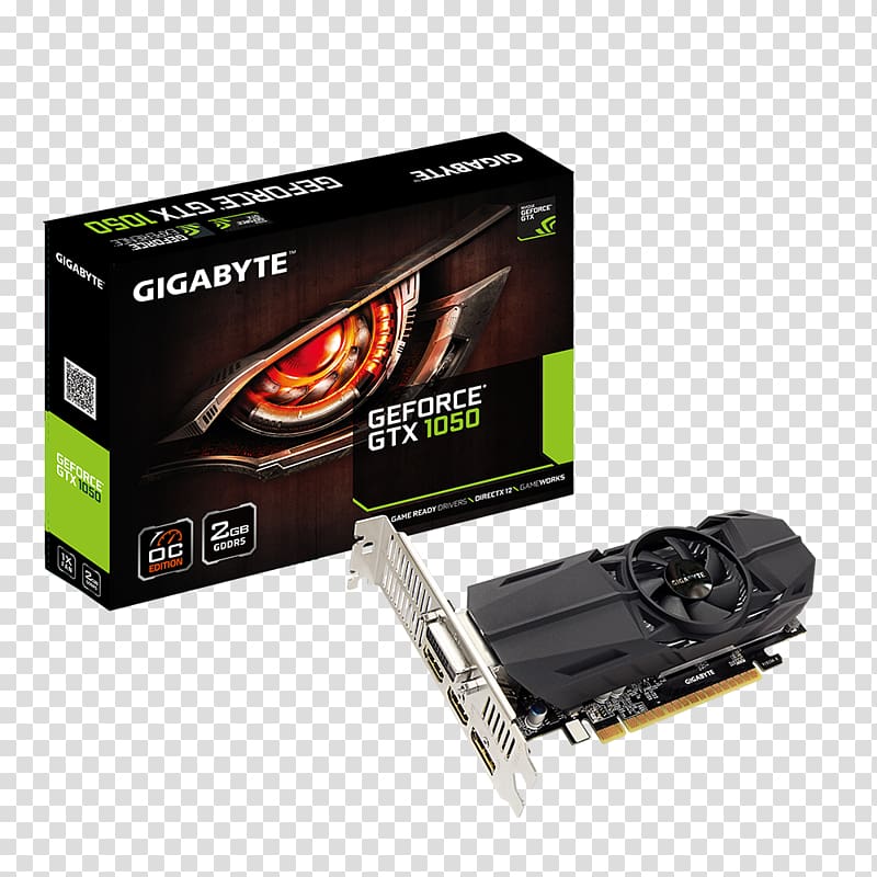 Graphics Cards & Video Adapters GDDR5 SDRAM GeForce Gigabyte Technology Graphics processing unit, GPU transparent background PNG clipart