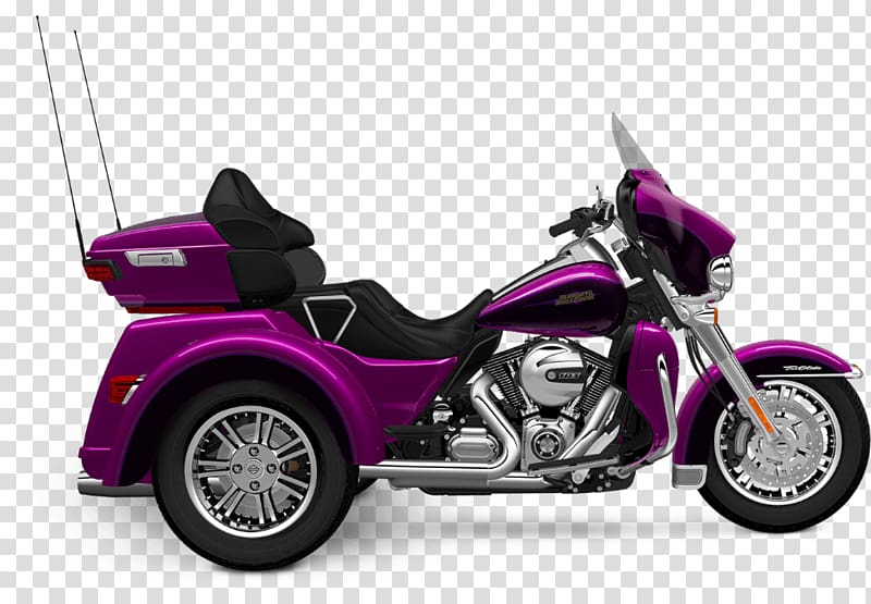 Harley-Davidson Tri Glide Ultra Classic Motorcycle Motorized tricycle Harley-Davidson Servi-Car, Colorful Smoke transparent background PNG clipart