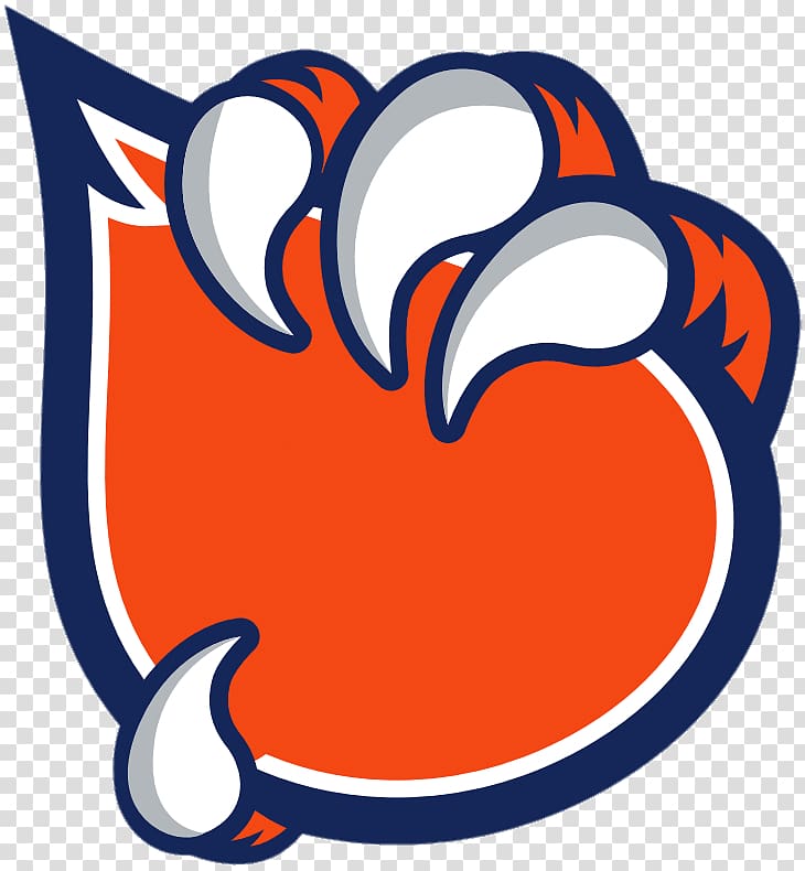 orange, blue, and white sport logo, Bakersfield Condors Paw Logo transparent background PNG clipart