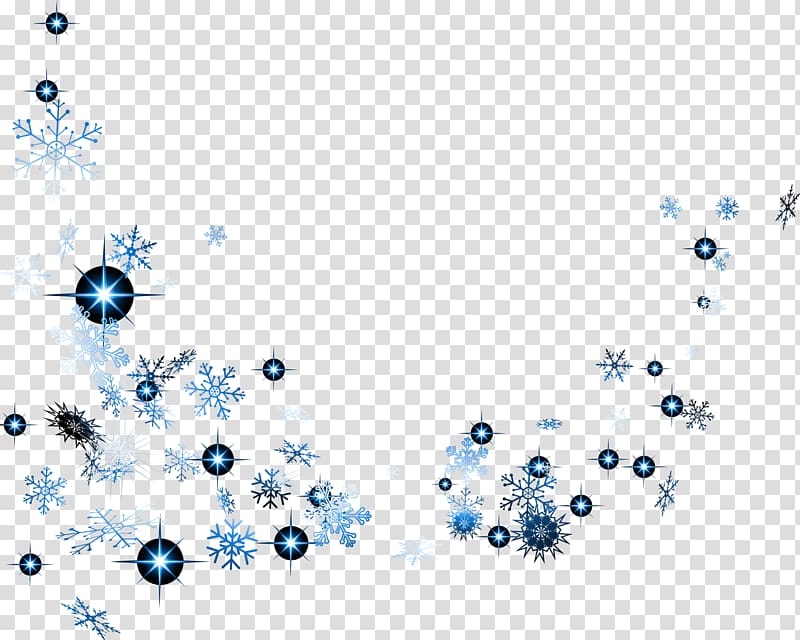 Blue Snowflake, Blue snowflake shines transparent background PNG clipart