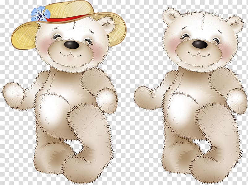 Teddy bear Drawing Illustration, Two bears transparent background PNG clipart