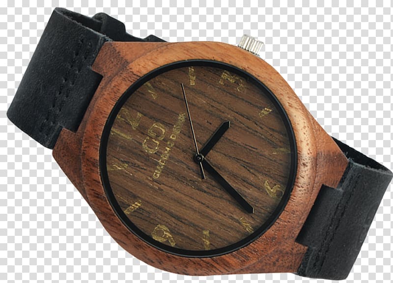 Watch strap Metal, Walnut Wood transparent background PNG clipart