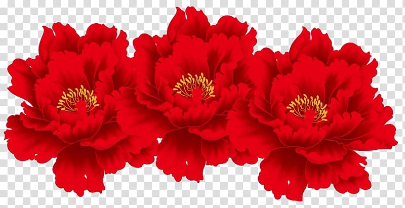 Floral design Flower Drawing Dessin animxe9, Red peony flowers transparent background PNG clipart