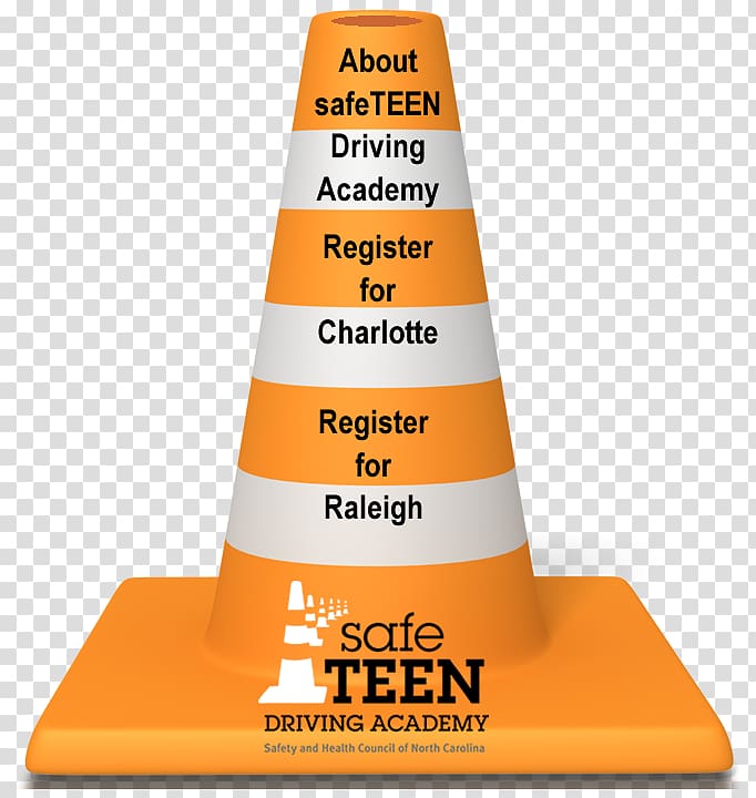 Traffic cone Safety orange, DRIVE SAFE transparent background PNG clipart