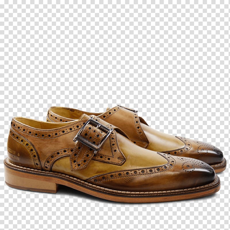Monk shoe Leather Buckle Brown, wooden shoe horn transparent background PNG clipart