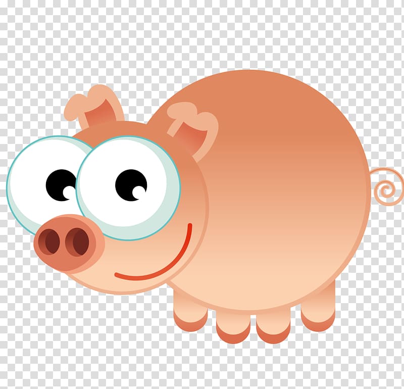 Domestic pig Cartoon , cartoon pig transparent background PNG clipart